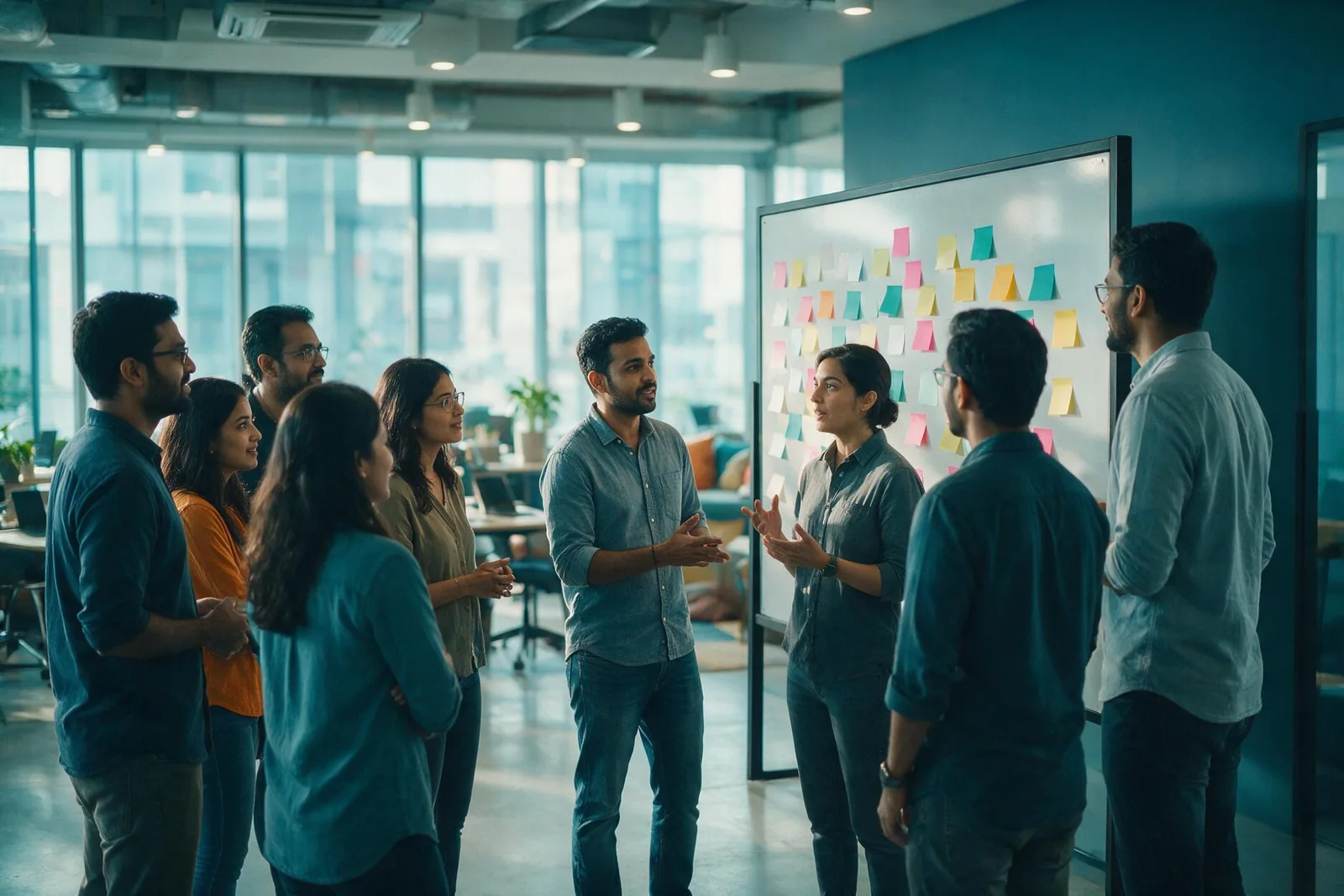 An agile delivery team at sprint planning