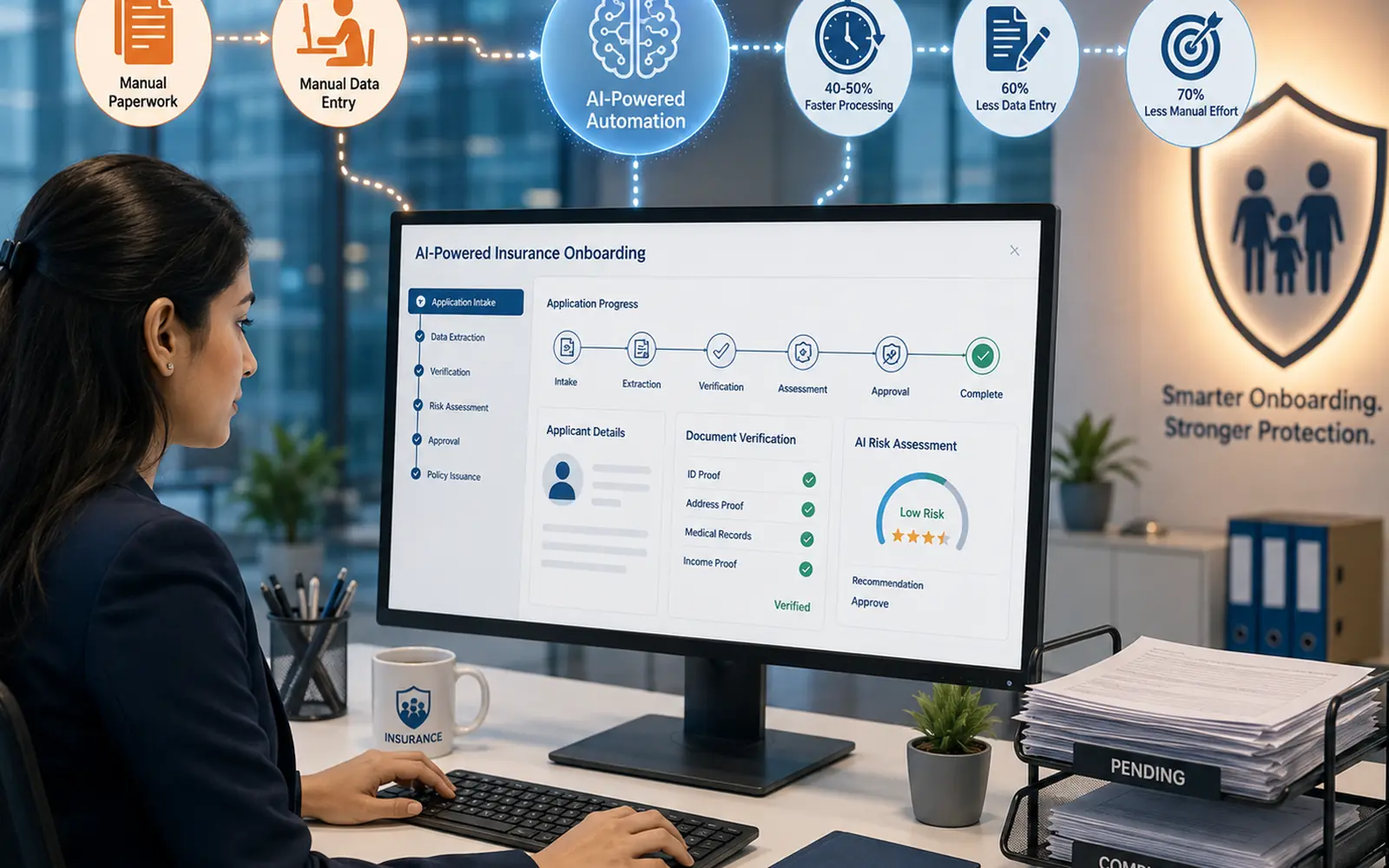 AI-driven insurance application accelerator interface